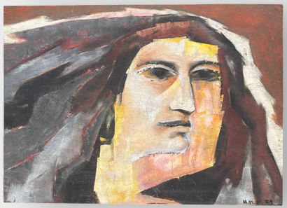 Heidi MELANO (1929-2014) 
Portrait cubiste...