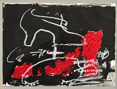 Antoni TAPIES (1923-2012).
Two shoes.
Color...