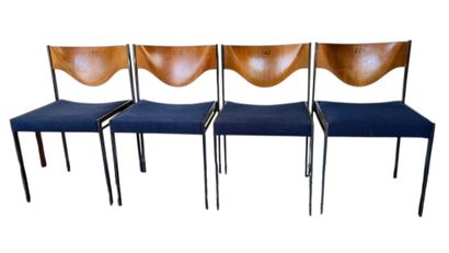 LÜBKE - Germany circa 1960
Suite of 4 chairs...