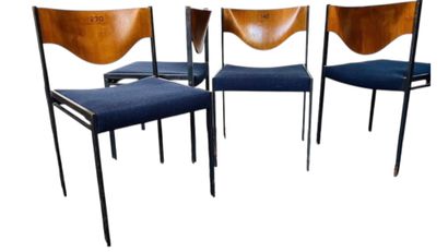 LÜBKE - Germany circa 1960
Suite of 4 chairs...