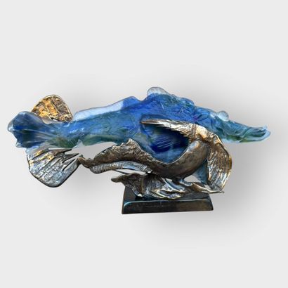 Yves LOHE (1947) et Marius CIESLA
Lampe poisson...