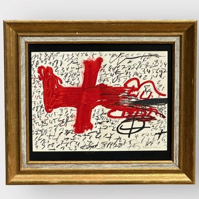 Antoni TAPIES (1923-2012).
Leg and figures.
Color...