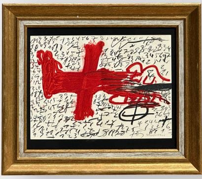 Antoni TAPIES (1923-2012).
Leg and figures.
Color...