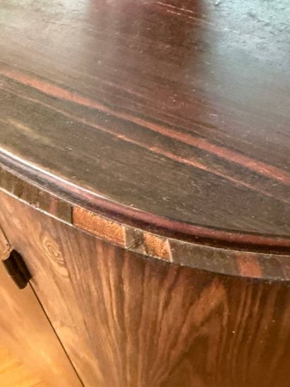 Low buffet in macassar wood veneer opening...