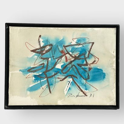Bill PARKER (1922-2009) 
Composition in blue...