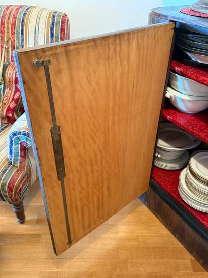 Low buffet in macassar wood veneer opening...