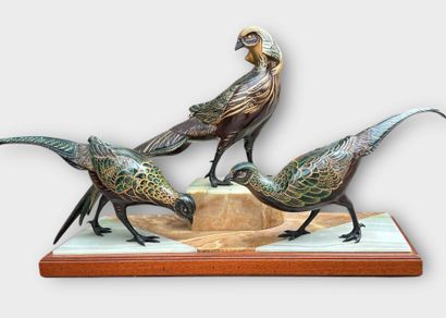 Work from the 1930s
Trio of pheasants
Painted...