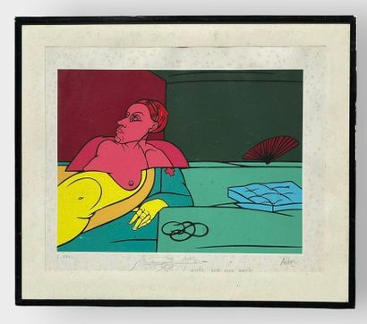 Valerio ADAMI (1935)
Reclining woman
Color...