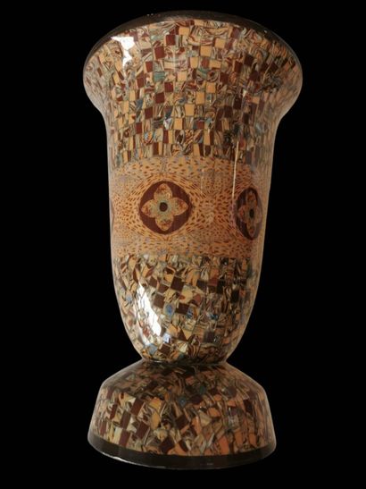 GERBINO
Medici-shaped vase in polychrome...