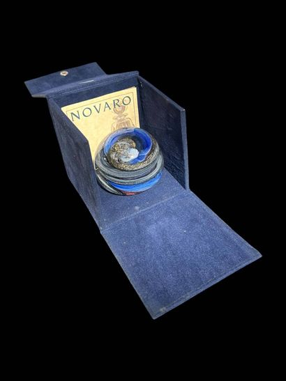 NOVARO
Blue glass paperweight
Signed and...