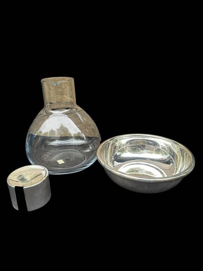 SABATINI
Glass and silver-plated metal decanter...