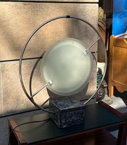 Lucien GAU (XX)
Saturn model lamp with circular...