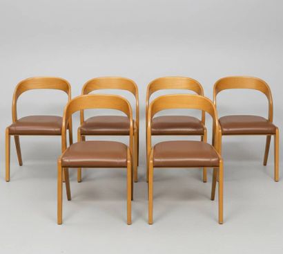 MARCO SEATS
Set of 6 beechwood chairs with...