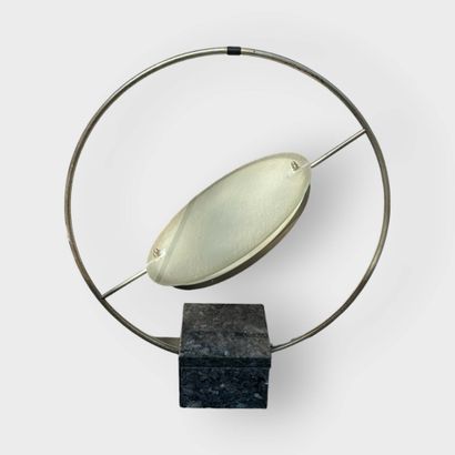 Lucien GAU (XX)
Saturn model lamp with circular...