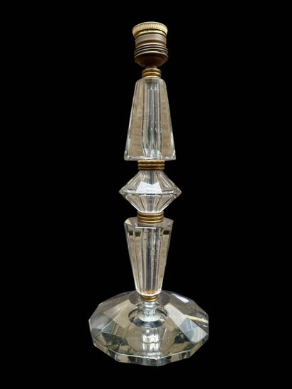 Cut crystal lamp base 
Work from the 1960s
Height:...
