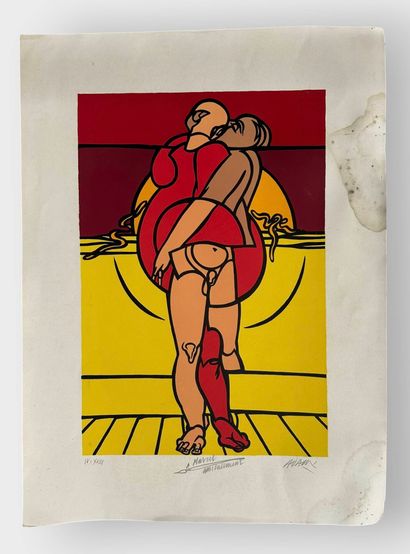 Valerio ADAMI (1935)
Couple
Color lithograph...