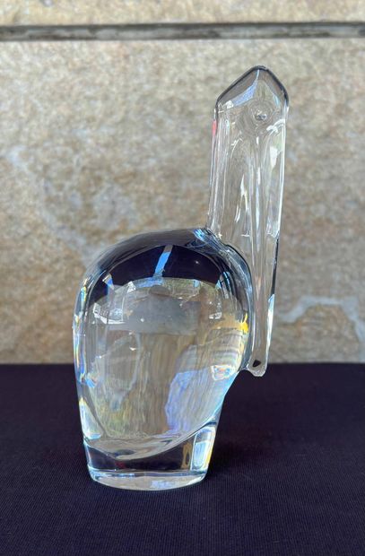 BACCARAT
Pelican
Crystal sculpture 
Signed...