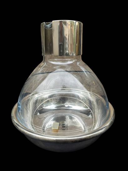 SABATINI
Glass and silver-plated metal decanter...
