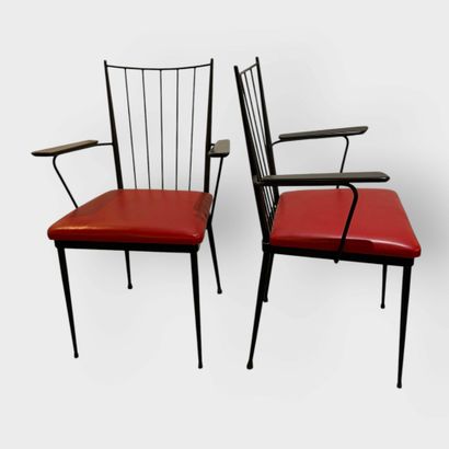 Colette GUEDEN (1905-2000) 
Pair of armchairs...