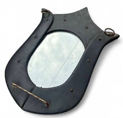 In the style of Jacques ADNET
Mirror sheathed...