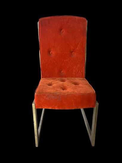 French work, 1970s
Suite of 4 chairs with...