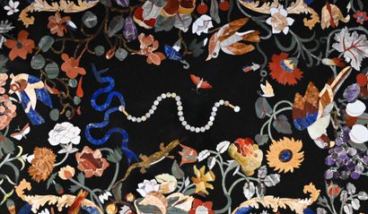 20th century Italian work 
Marble marquetry...