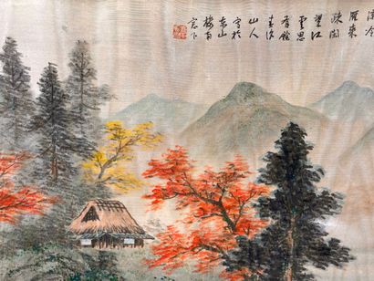 Large Chinese print
On silk
57 x 133 cm