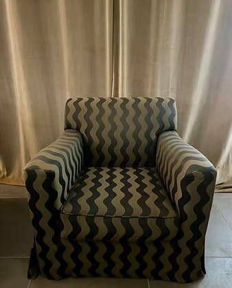 CHRISTIAN LIAIGRE 
Pair of armchairs Fabric...