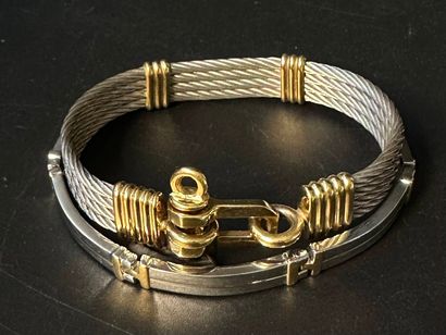 FRED, in the style of
Two bracelets in steel...