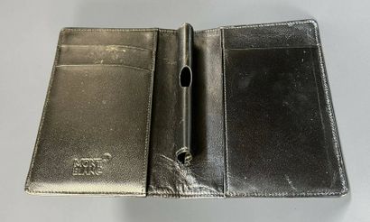 MONTBLANC
Memo holder in smooth black leather,...