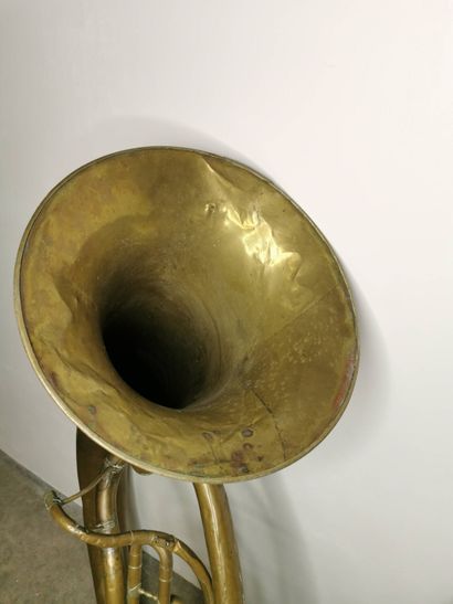 Brass helicon musical instrument.
Length...