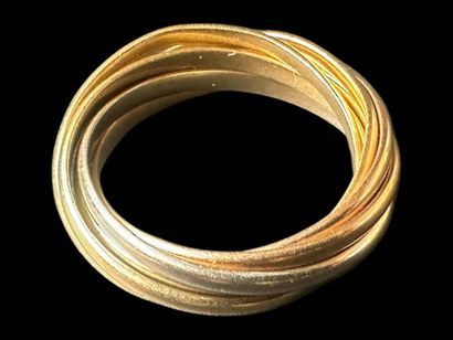 CARTIER, in the taste of 
Ring with 7 interlocking...