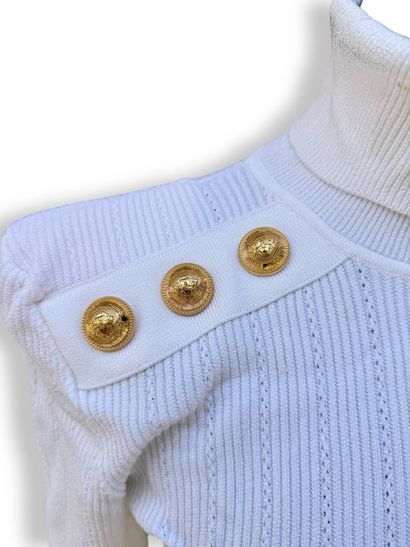 BALMAIN
White sweater with buttons and epaulets...