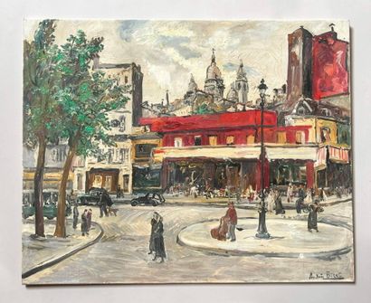 Andrée BIZET (1888-1970) 
Montmartre
Oil...