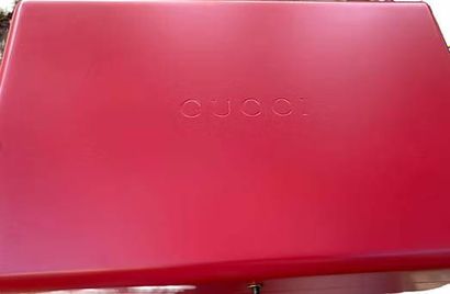GUCCI 
Red lacquered wooden box including...