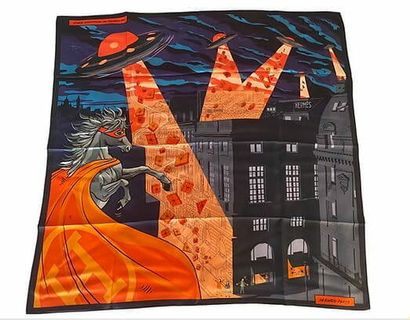 HERMÈS 
Silk twill square printed Limited...