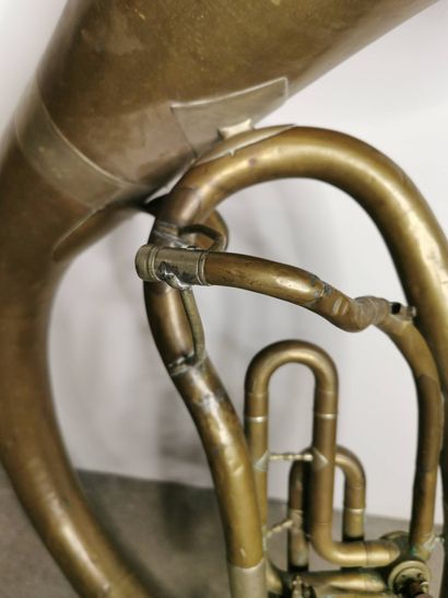 Brass helicon musical instrument.
Length...