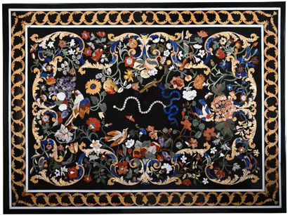 20th century Italian work 
Marble marquetry...