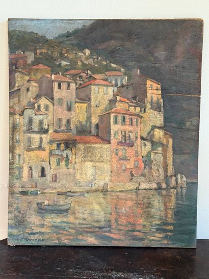 Early 20th century school.
The port of Villefranche...