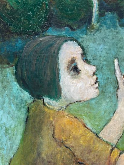 Guy DEMUN (1938)
Three children and a white...