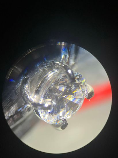 Brooch in 750 °/°° (18 k) white gold with...