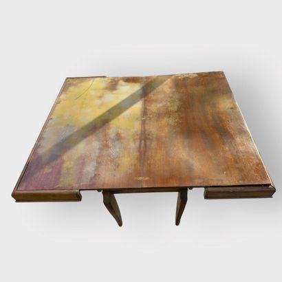 Rectangular wooden coffee table with lift-up...
