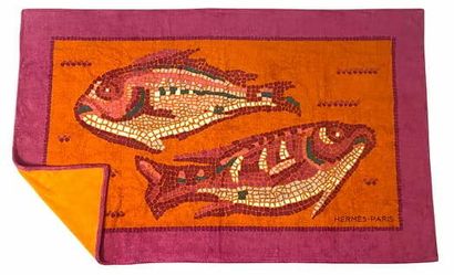 HERMÈS 
Towel / Sheet / Beach mat in printed...