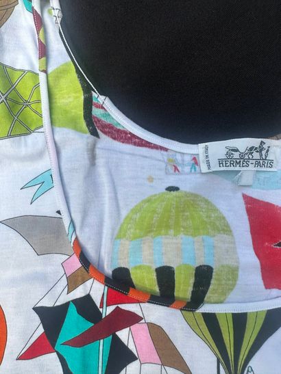 HERMÈS
Polychrome cotton tank top decorated...