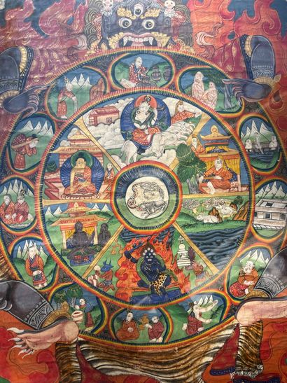 Thangka
Mandala
Tempera on canvas 
Nepal,...