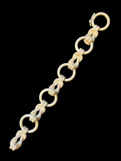 HERMÈS
Silver bracelet 800°/°° sailor knot...