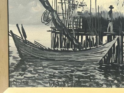 Mohamed Zain IDRIS (1939-2000) 
Fishermen...