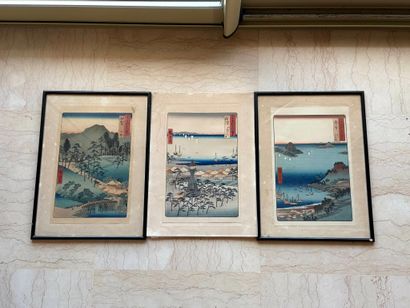 Utagawa HIROSHIGE (1797-1858), after
Three...