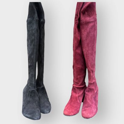 Stuart WEITZMAN 
Set of two pairs of thigh-high...