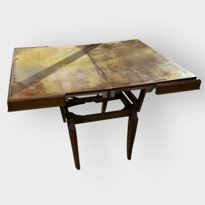 Rectangular wooden coffee table with lift-up...